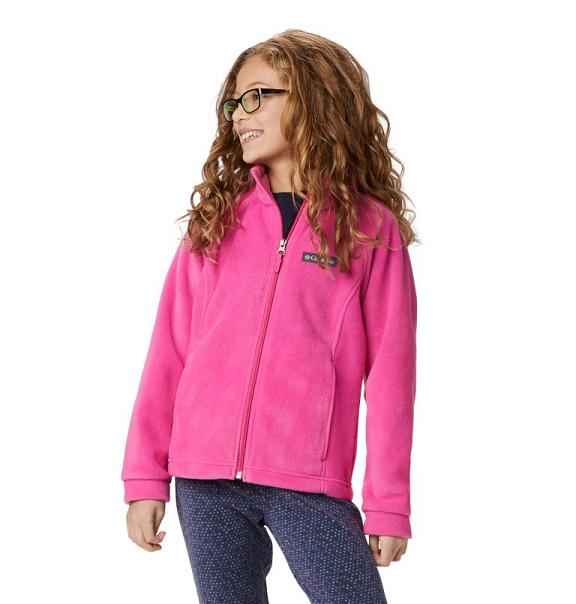Columbia Benton Springs Fleece Jacket Pink For Girls NZ60872 New Zealand